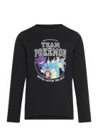 T-Shirt Ls Tops T-shirts Long-sleeved T-shirts Black Minymo