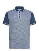 Diamond Jqrd Frnt In Tops Polos Short-sleeved Blue Original Penguin