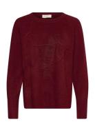 Fqgrsevalin-Pullover Tops Knitwear Jumpers Burgundy FREE/QUENT