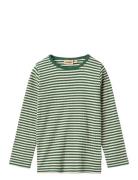 T-Shirt L/S Stig Tops T-shirts Long-sleeved T-shirts Green Wheat