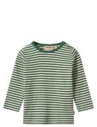 T-Shirt L/S Stig Tops T-shirts Long-sleeved T-shirts Green Wheat