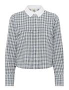 Kbcapri Shirt Tops Shirts Long-sleeved Blue Karen By Simonsen