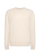 Ls Classic Cashmere Crewneck 12G Tops Knitwear Round Necks Cream Calvi...