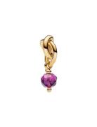 14K Gold-Plated Dangle With Sweet Grape Purple Crystal Kaulakoru Riipu...