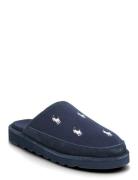 Reade Suede-Trim Polo Pony Scuff Slipper Aamutossut Tohvelit Navy Polo...