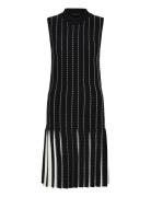 Mari Slvlss Pleated Dress Polvipituinen Mekko Black French Connection