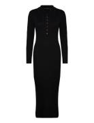 Mari L/S Collared Midi Dress Polvipituinen Mekko Black French Connecti...