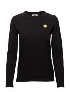 Moa Long Sleeve Tops T-shirts & Tops Long-sleeved Black WOOD WOOD