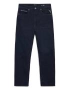 Grover Trousers Straight C-Stretch Bottoms Jeans Regular Navy Replay