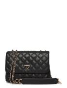 Giully Ii 2 Comp Cnvrtble Flap Bags Top Handle Bags Black GUESS