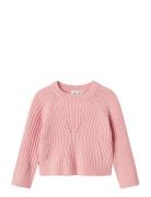 Nmfrikine Ls Short Knit Pullover Pb Tops Knitwear Pullovers Pink Name ...