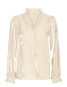 Fryolanda Bl 3 Tops Blouses Long-sleeved Cream Fransa