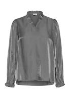 Fryolanda Bl 3 Tops Blouses Long-sleeved Silver Fransa