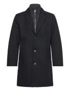 Detachable Collar Lapel Coat Villakangastakki Pitkä Takki Black Lindbe...