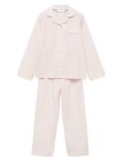 Striped Long Pyjamas Pyjamasetti Pyjama Pink Mango