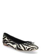 Animal-Print Ballet Flats Ballerinat Black Mango