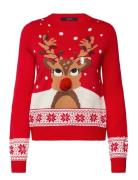 Vmfrostydeer Ls O-Neck Pull. Xmas Box Tops Knitwear Jumpers Red Vero M...