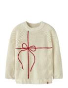 Nmnemlen Mio Ls Knit Lil Tops Knitwear Pullovers Cream Lil'Atelier