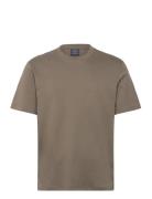 Medium Weight Regular Fit T-Shirt Tops T-shirts Short-sleeved Brown Ma...