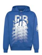 Dflohood03-Rb24 Tops Sweat-shirts & Hoodies Hoodies Blue HUGO