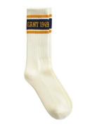 Logo Stripe Sport Socks Underwear Socks Regular Socks Cream GANT