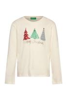 T-Shirt L/S Tops T-shirts Long-sleeved T-shirts Cream United Colors Of...