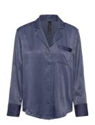 Jacket Ls Satin Ayla Toppi Navy Hunkemöller