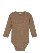 Body Ls - Solid Pitkähihainen Body Brown CeLaVi