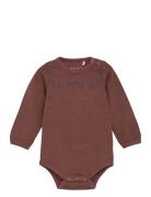 Body Ls, Solid W. Print Pitkähihainen Body Brown CeLaVi