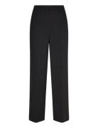 Mslivina Straight Leg Pant Bottoms Trousers Straight Leg Black Minus