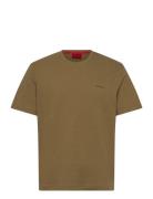 Austin T-Shirt Tops T-shirts Short-sleeved Khaki Green HUGO