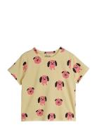 Doggies Aop Ss Tee Tops T-shirts Short-sleeved Pink Mini Rodini