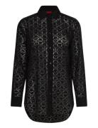 The Over Shirt Tops Shirts Long-sleeved Black HUGO