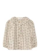 Blouse With Peter Pan Collar Tops Blouses & Tunics Cream Mango