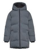 Long Padded Anorak With Hood Toppatakki Grey Mango