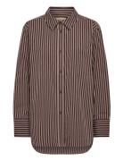 Bold Shirt Pink Stripe Tops Shirts Long-sleeved Brown A Part Of The Ar...