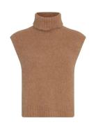 Mschthira Salmia R Vest Vests Knitted Vests Beige MSCH Copenhagen
