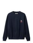 Wbcane Bowl Crew Tops Sweat-shirts & Hoodies Sweat-shirts Navy Woodbir...