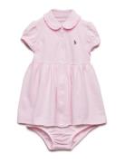 Knit Mesh Oxford Dress & Bloomer Mekko Pink Ralph Lauren Baby