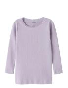 Nmfkab Ls Top Noos Tops T-shirts Long-sleeved T-shirts Purple Name It