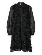 Yasrosso Ls Shirt Dress Lyhyt Mekko Black YAS
