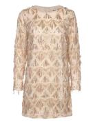 Solga Mini Dress Ls Lyhyt Mekko Beige Lollys Laundry