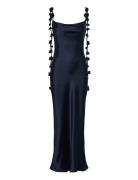 Cowl Neck Dress Maksimekko Juhlamekko Navy Gina Tricot