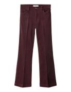 Corduroy Flared Jeans Bottoms Jeans Flares Burgundy Mango