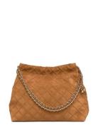 Fleming Suede Hobo Bag Bags Top Handle Bags Brown Tory Burch