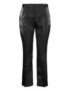 Caroline-Glossy Poly Bottoms Trousers Straight Leg Black J. Lindeberg