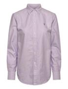 The Iconic Classic Fit Oxford Shirt Tops Shirts Long-sleeved Purple Po...