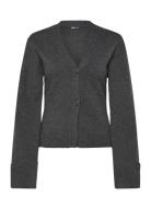 Knitted Sculptured Cardigan Tops Knitwear Cardigans Grey Gina Tricot