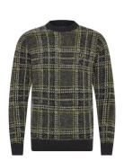 Brushed Tartan Jmpr Tops Knitwear Round Necks Multi/patterned Fred Per...