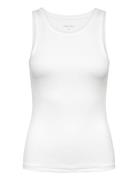 Women Bamboo Tank Top Rib Tops T-shirts & Tops Sleeveless White URBAN ...